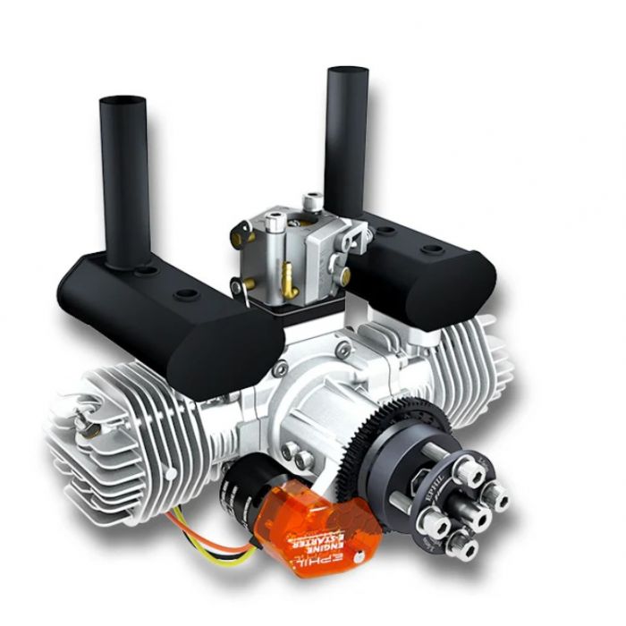 40cc Twin - PRO - Glow Gasoline Engine w/ E-Starter - XG-40cc-T PRO ...