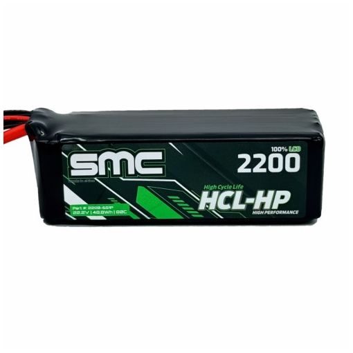 6S 2200mAh 080C Lipo HCL-HP Flight Pack 22.2V - 2280-6S1P-SC5 