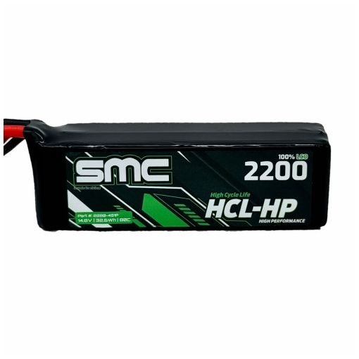 4S 2200mAh 080C Lipo HCL-HP 14.8V Flight Pack - 2280-4S1P-SC5