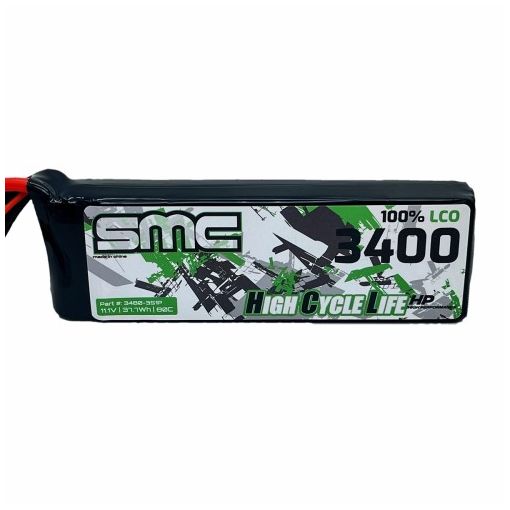 3S 3400mAh 080C Lipo HCL-HP Flight Pack 11.1V - 3480-3S1P