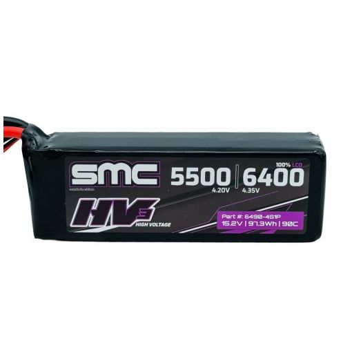 4S 6400mAh 090C Lipo HV3 Flight Pack 15.2V - 6490-4S1P-SC5