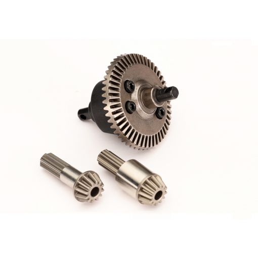 Mini Maxx® Differential assembly (bevel gear), front or rear, complete/ pinion gear, differential (12/47 ratio) (front (1), rear (1)) - TRA10780X