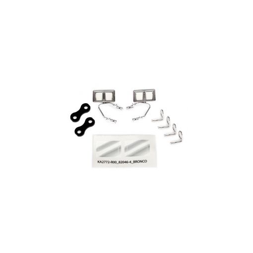 Traxxas Mirrors, side, chrome (left & right)/ retainers (2)/ body clips (4)