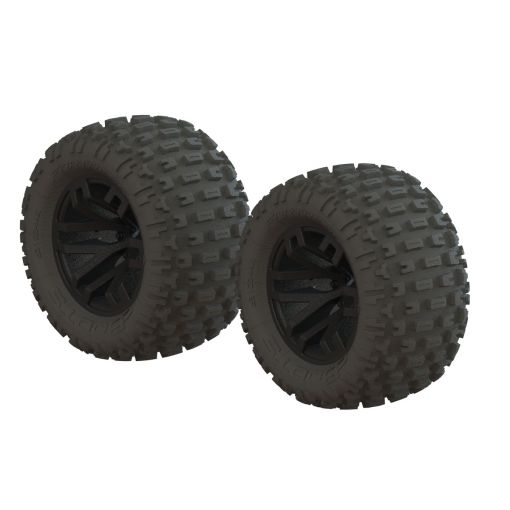 AR550044 dBoots Fortress MT Tire Set Glued Blk (2) - ARAC9632