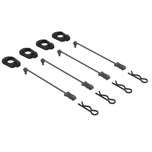 Body Clip Retainers 1/5 Scale (Black, 4) - ARA390294
