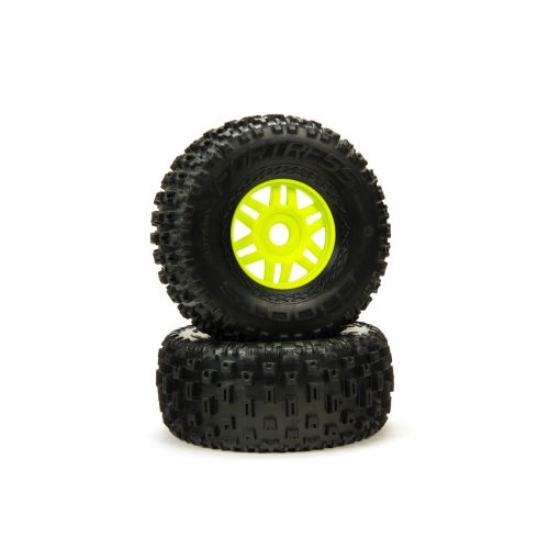 dBoots Fortress Tyre Set Glued Green (Pair) - ARA550068