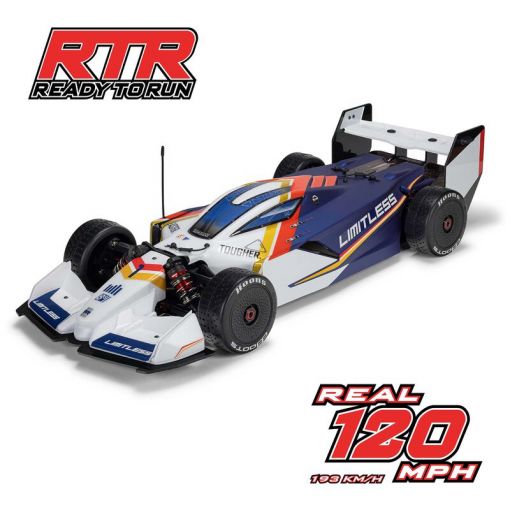 1/7 LIMITLESS 8S - White/Blue - AVC 4X4 RTR Brushless Street Speed - ARA7816T2