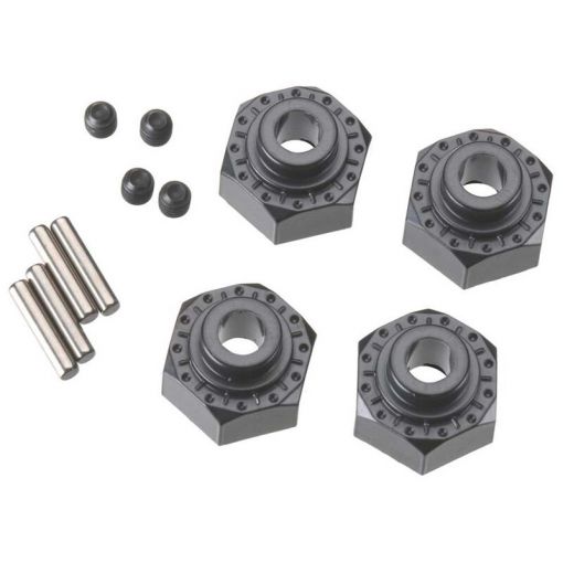 AX30429 Aluminum Hex Hub 12mm Black (4) - AXIC0429