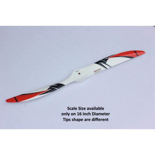 16x10 scaled propeller - White-Red