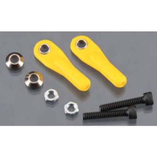 Swivel Ball Link 4-40 w/Hardware Yellow (2)