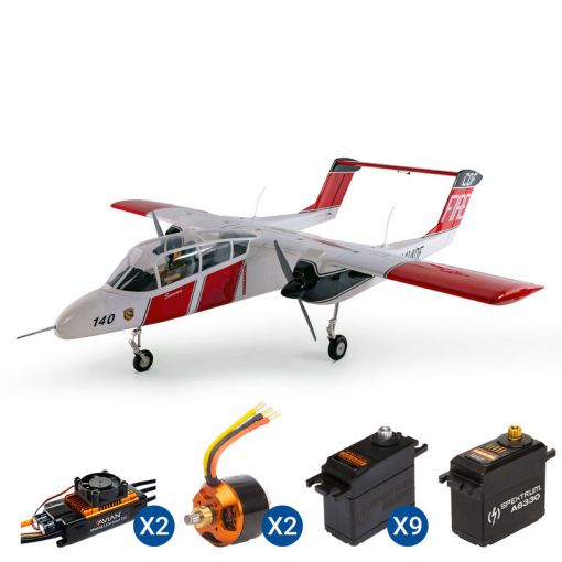OV-10 Bronco 20cc ARF with Landing Gear Set, Spektrum Motors, ESCs and Servos Combo - HAN5055CEPS