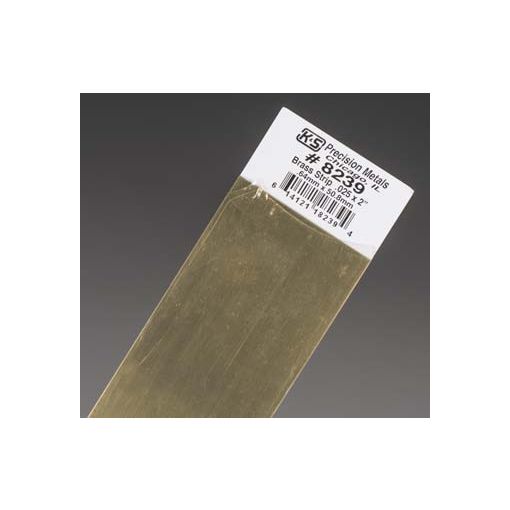 .025 x 2\" Brass Strip (1 pc per card)