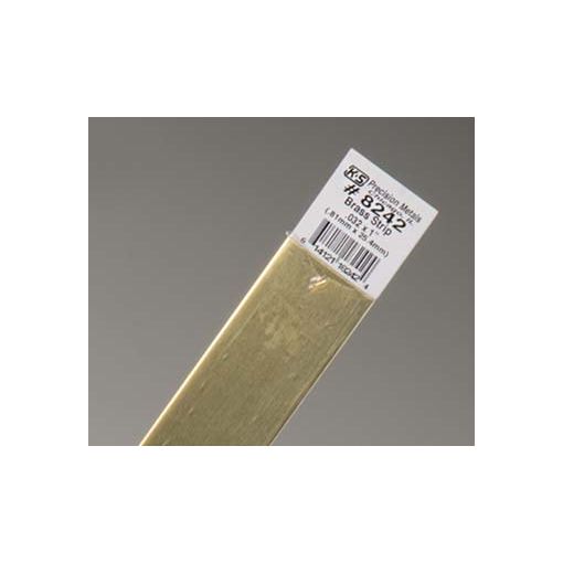 .032 x 1\" Brass Strip (1 pc per card)