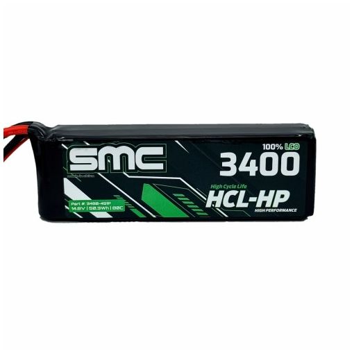 4S 3400mAh 080C Lipo HCL-HP Flight Pack 14.8V - 3480-4S1P-EC3