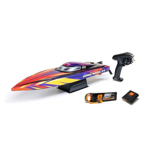 Pro Boat Sonicwake 24'' - Red - Self-Righting Brushless Deep-V RTR (Battery & Charger Included) - PRB-1992T1