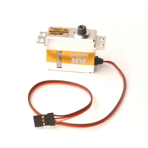 Mini Digital High Voltage Aluminum Case Servo 0.055sec / 167oz @ 7.4V - SAVSC1260MG - 25t