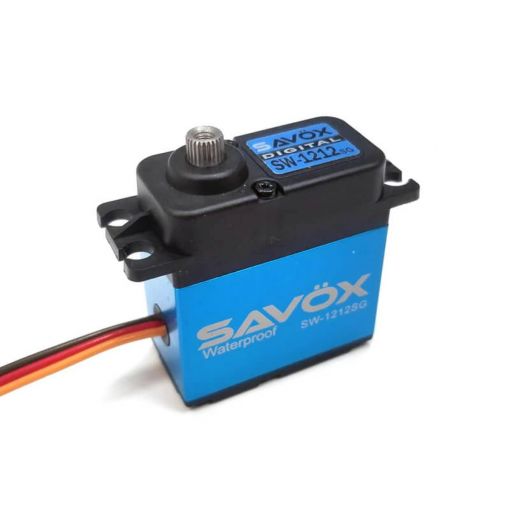Waterproof, High Torque, HV Coreless Digital Servo, 0.14 sec / 638oz @ 7.4V - SAVSW1212SGP - std 25t