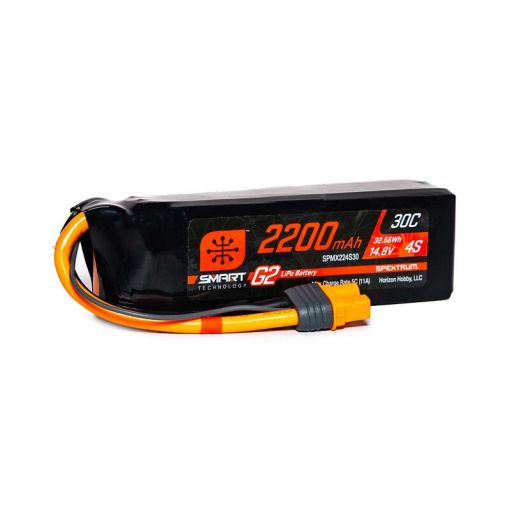 2200mAh 4S 14.8V Smart G2 LiPo 30C; IC3