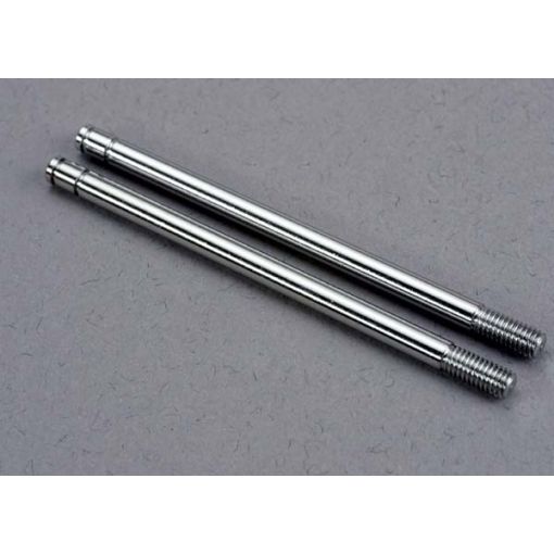 Shock shafts, steel, chrome finish (xx-long) (2) - TRA2656