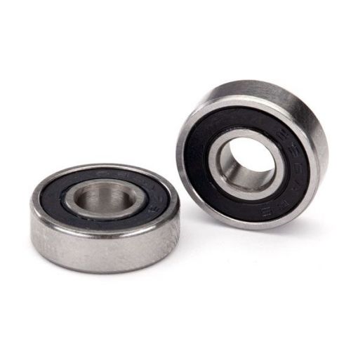 Ball bearing, black rubber sealed (6x16x5mm) (2) - TRA5099A
