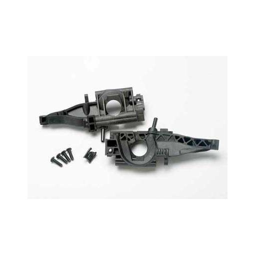 Revo Bulkhd, rear (L&R halves)/ diff retainer, rear/ 4x14mm BCS (4) - TRA5329