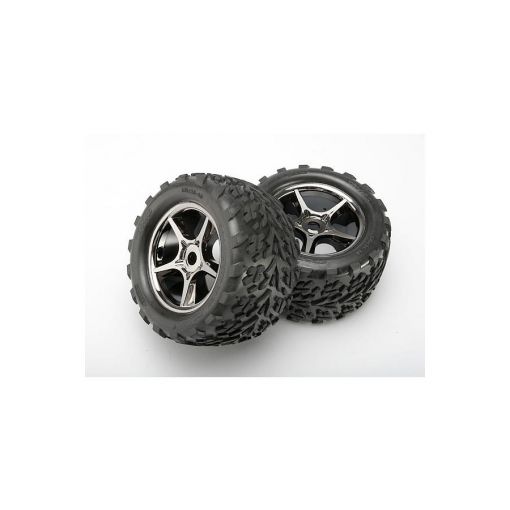 Gemini Blk Chrome Wheel&Talon Tire (2) 17mm:E-Revo