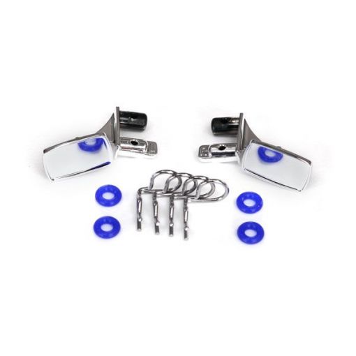Traxxas Mirrors, side, chrome (left & right)/ o-rings (4)/ body