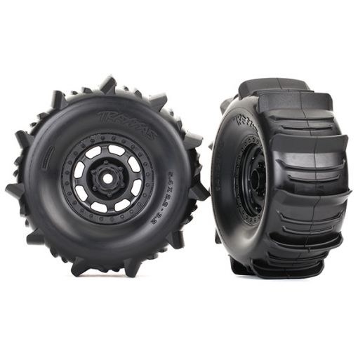 Tires and wheels, assembled, glued (Desert Racer wheels,