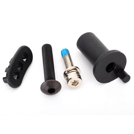 Traxxas Motor mount hinge post/ 5x25mm BCS (1)/ 4x16mm CS with split and flat washer (1) - TRA8661
