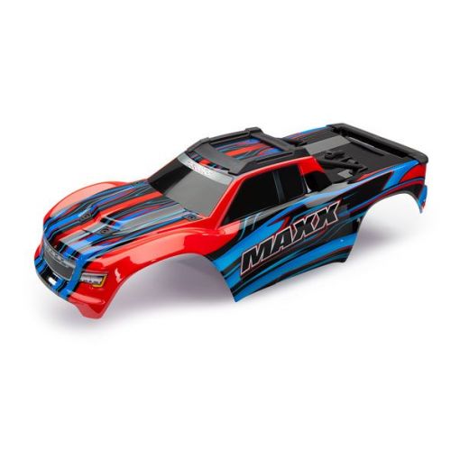 Traxxas Body, Maxx, red (painted)/ decal sheet