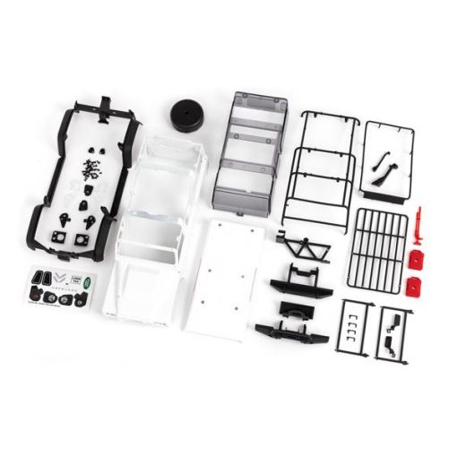 Traxxas Body, Land Rover Defender, Complete (White Unpainted) - TRA9712