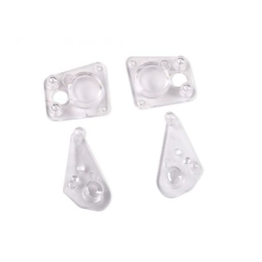 Traxxas LED lenses, headlight (2), tail light (2) (fits 9712 body) - TRA9719