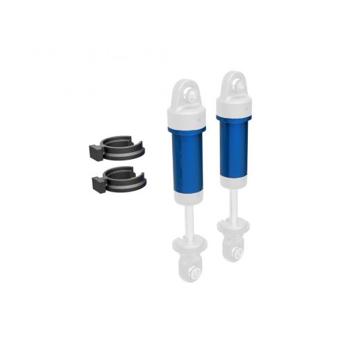 Traxxas Body, GTM shock, 6061-T6 aluminum (blue-anodized) (includes spring pre-load spacers) (2) - TRA9763-BLUE