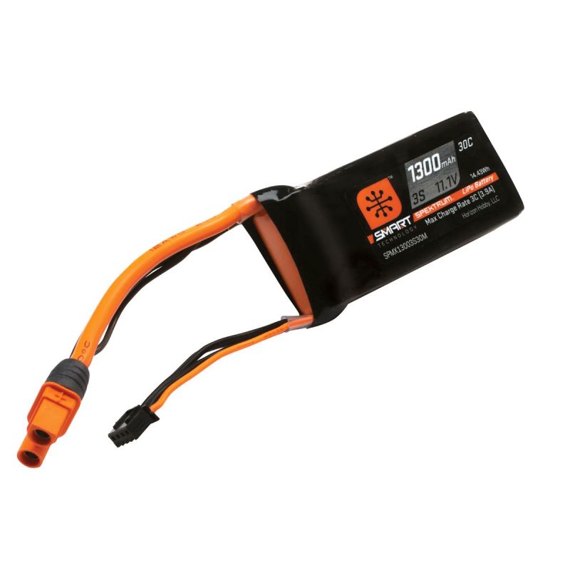 1300mAh 3S 11.1V Smart LiPo Battery 30C IC3 - SPMX13003S30M