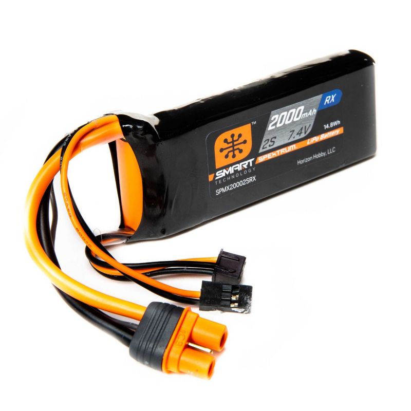 2000mAh 2S 7.4V Smart LiPo Receiver Battery; IC3 - SPMX20002SRX
