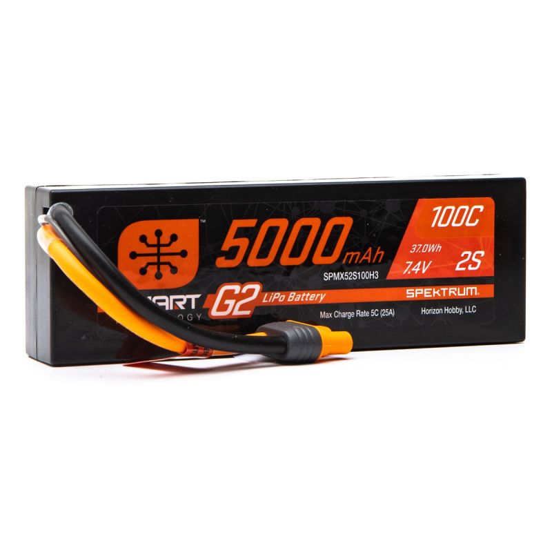5000mAh 2S 7.4V Smart G2 LiPo 100C; IC5