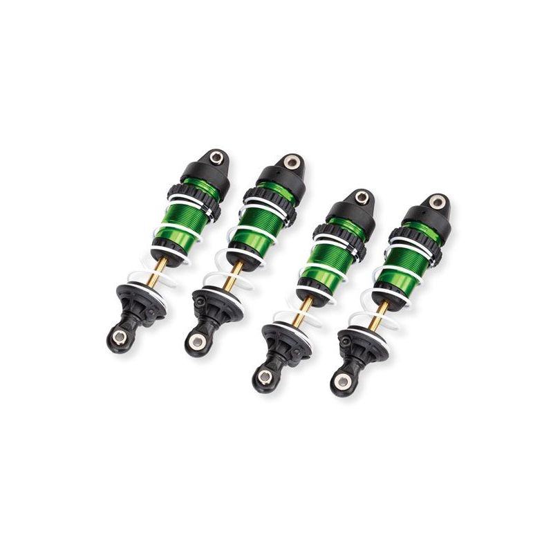 Traxxas Shocks, GTR long, green-anodized, PTFE-coated bodies with TiN shafts (assembled with springs) (4) - TRA10765-GRN