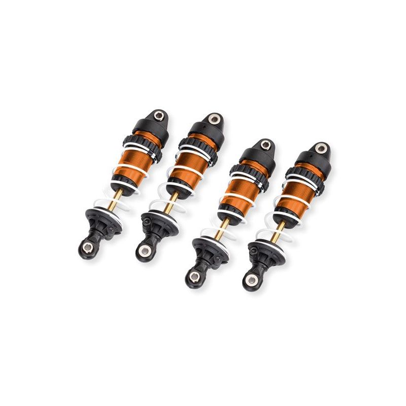 Traxxas Shocks, GTR long, orange-anodized, PTFE-coated bodies with TiN shafts (assembled with springs) (4) - TRA10765-ORNG