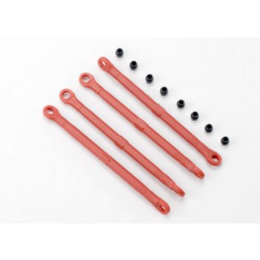 Toe link, front & rear (molded composite) (red) (4) - TRA7138